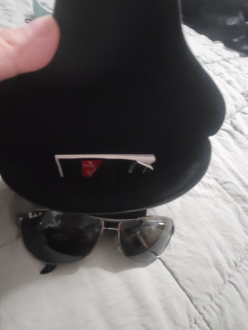 Ray-Ban Silver Frame Black Lens Warriors   Sunglasses Polarized Unisex